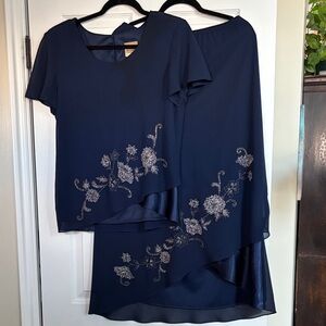 R&M Richards Navy Blue Gown